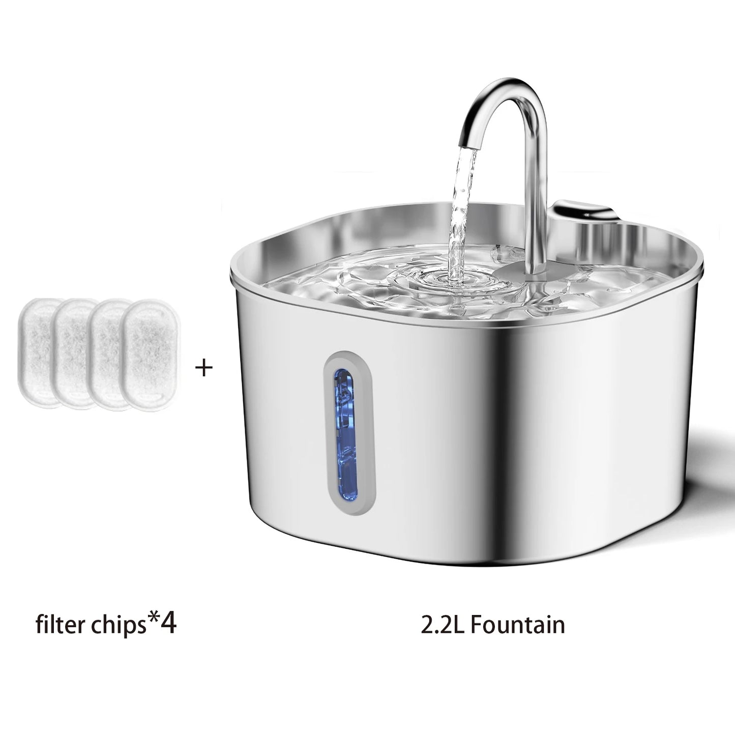Automatic Stainless Steel Cat & Dog Water Fountain (2.2L)