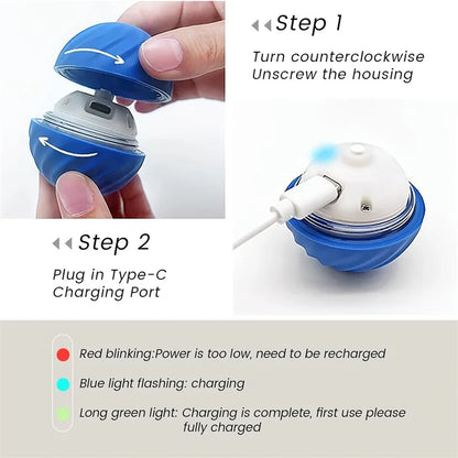 Smart Electronic Dog & Cat Toy: USB Bouncing Ball for Indoor Play and Exercise