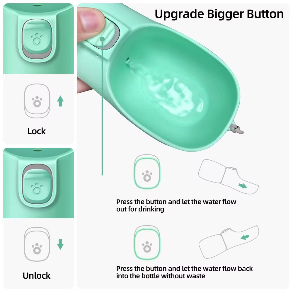Portable Dog Water Bottle: Leakproof Travel Dispenser & Drinking Bowl
