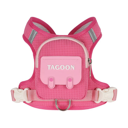 3-in-1 Reflective Pet Harness & Leash Set with Built-In Backpack