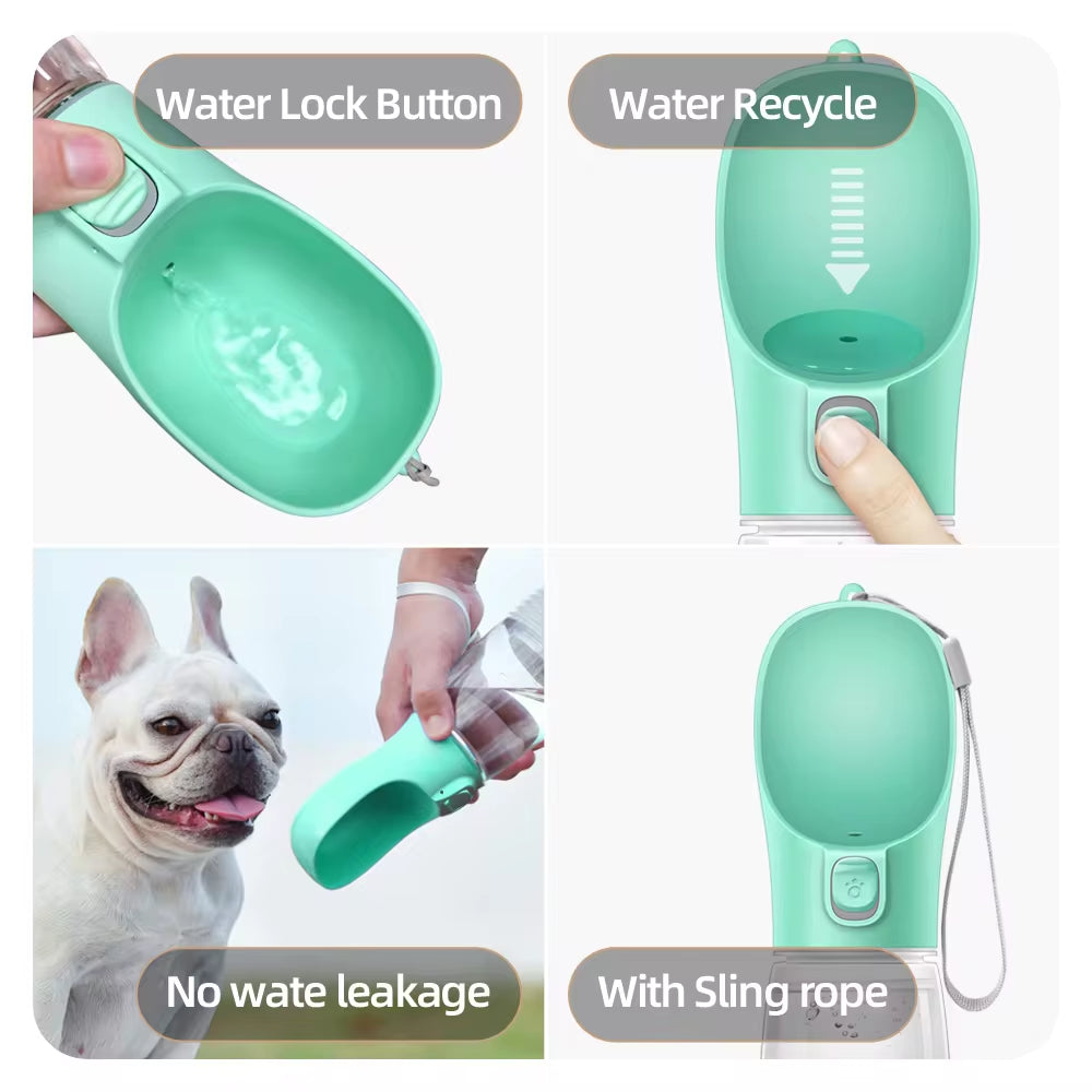 Portable Dog Water Bottle: Leakproof Travel Dispenser & Drinking Bowl