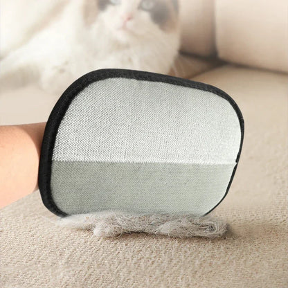 Pet Hair Removal Grooming Gloves: Double-Sided Deshedding Tool for Dogs & Cats