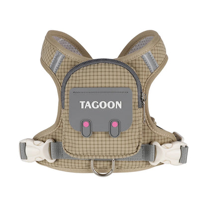 3-in-1 Reflective Pet Harness & Leash Set with Built-In Backpack