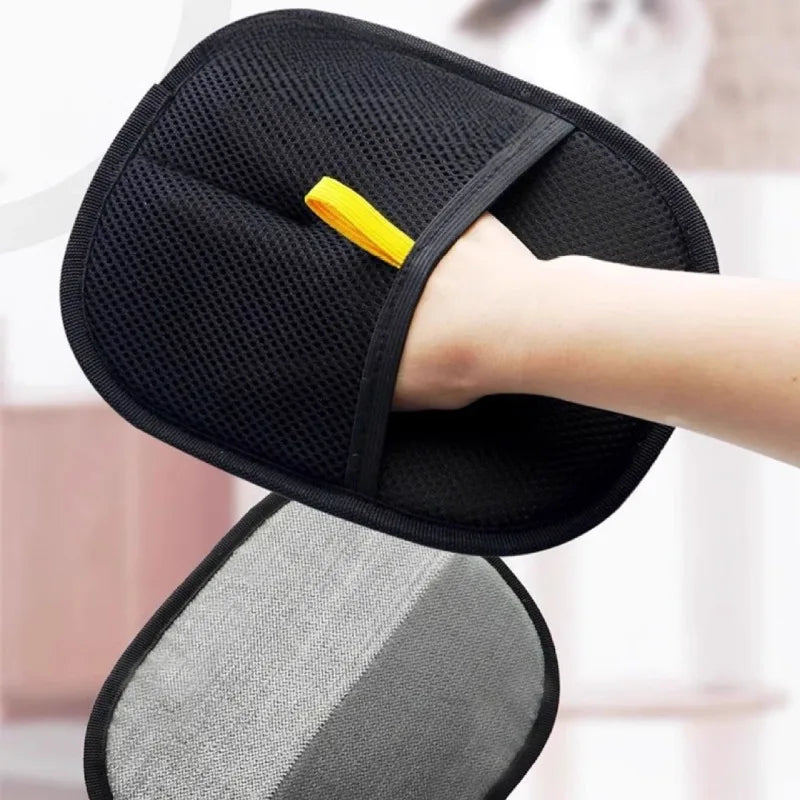 Pet Hair Removal Grooming Gloves: Double-Sided Deshedding Tool for Dogs & Cats