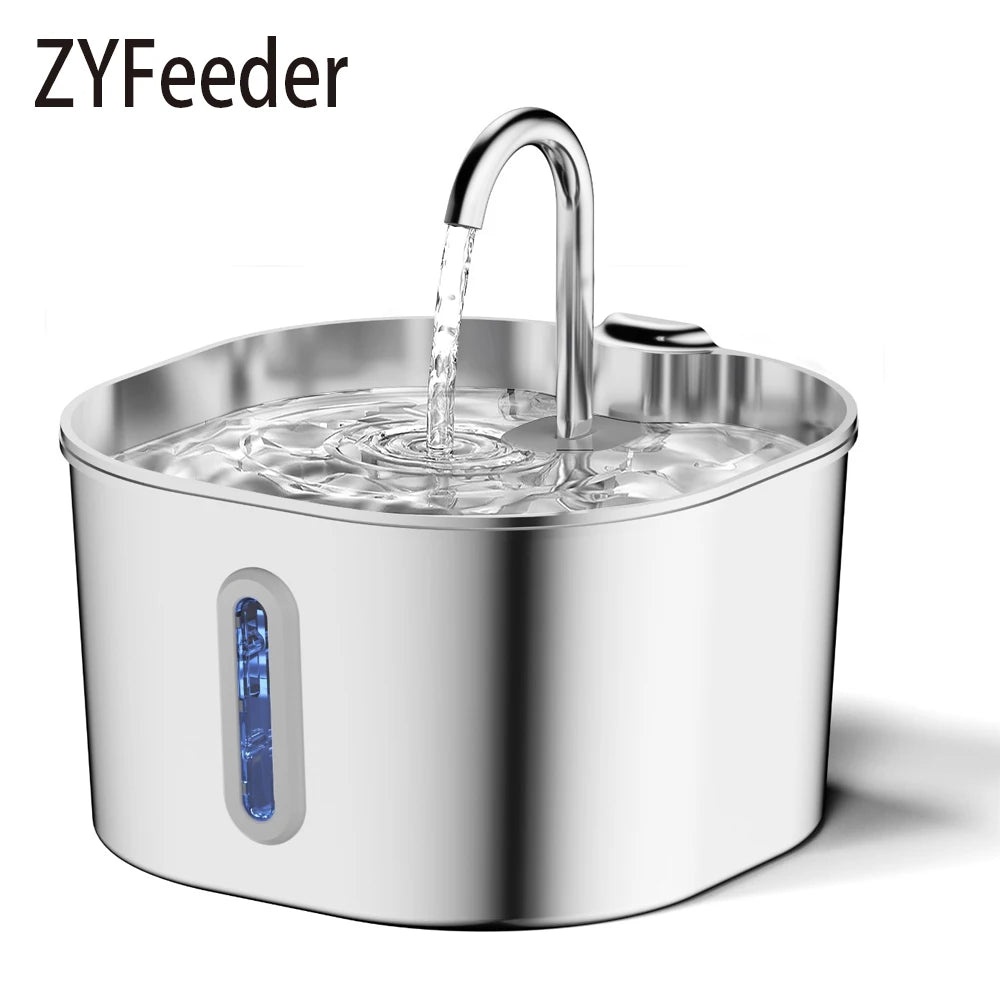 Automatic Stainless Steel Cat & Dog Water Fountain (2.2L)